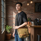 Vintage Swiss Bread Bag Satchel