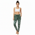 Fleece Sweatpants Joggers Hunter Green Tie-Dye