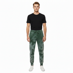 Fleece Sweatpants Joggers Hunter Green Tie-Dye