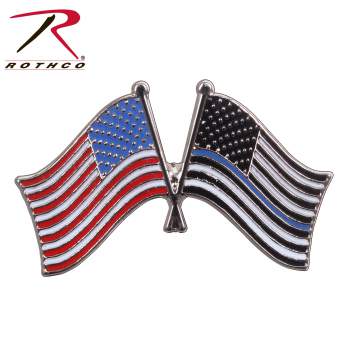 Thin Blue Line US Flag Pin