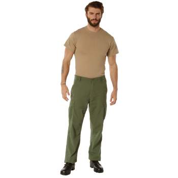 Vintage Style Vietnam Rip-Stop Fatigue Pants
