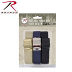 54 Inch Military Web Belts in 3 Pack