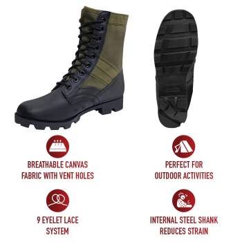 Military Style Jungle Boots 8"