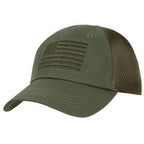 Tactical Mesh Back Cap With Embroidered US Flag