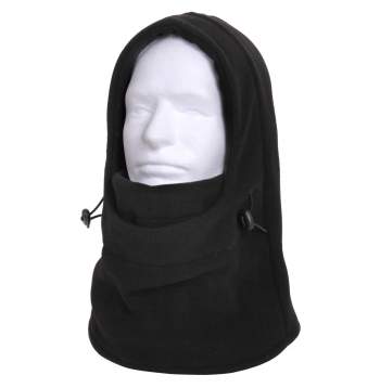 3-In-1 Adjustable Double Layer Fleece Balaclava / Black