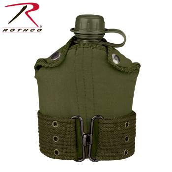 G.I. Type Plastic Canteen & Pistol Belt Kit