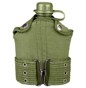 G.I. Type Plastic Canteen & Pistol Belt Kit