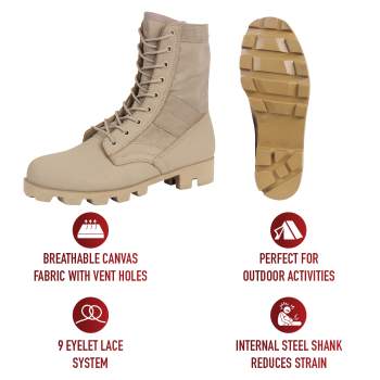 Military Style Jungle Boots 8"