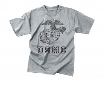 Graphic Print  T-Shirt USMC Eagle, Globe & Anchor