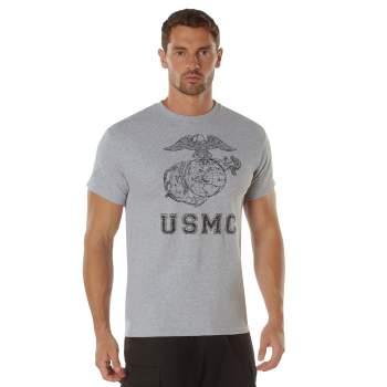 Graphic Print  T-Shirt USMC Eagle, Globe & Anchor