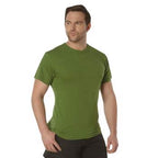 Solid Color Cotton / Polyester Blend Military T-Shirt