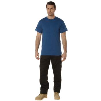 Solid Color Cotton / Polyester Blend Military T-Shirt