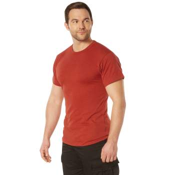 Solid Color Cotton / Polyester Blend Military T-Shirt