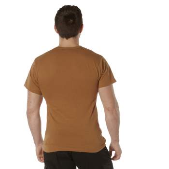 Solid Color Cotton / Polyester Blend Military T-Shirt