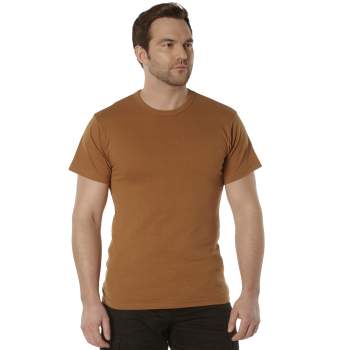 Solid Color Cotton / Polyester Blend Military T-Shirt