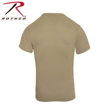 Solid Color Cotton / Polyester Blend Military T-Shirt