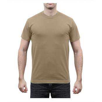 Solid Color Cotton / Polyester Blend Military T-Shirt