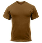 Solid Color Cotton / Polyester Blend Military T-Shirt
