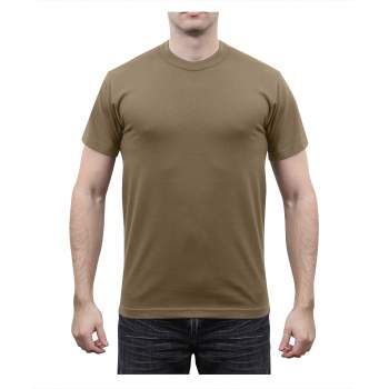 Solid Color Cotton / Polyester Blend Military T-Shirt