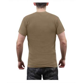 Solid Color Cotton / Polyester Blend Military T-Shirt