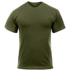 Solid Color Cotton / Polyester Blend Military T-Shirt