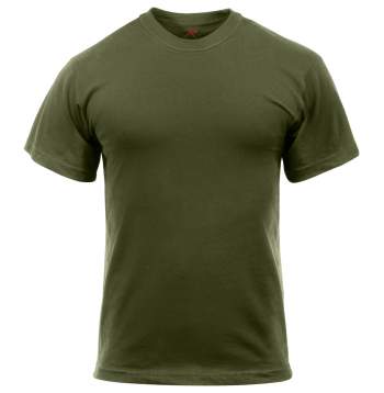 Solid Color Cotton / Polyester Blend Military T-Shirt