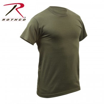 Solid Color Cotton / Polyester Blend Military T-Shirt