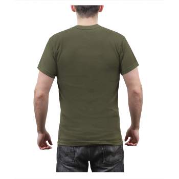 Solid Color Cotton / Polyester Blend Military T-Shirt
