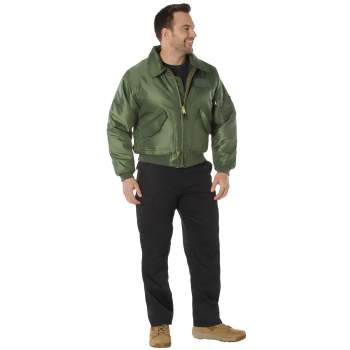 Rothco CWU-45P Flight Jacket Black and Sage Green