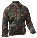 Camo Tactical BDU Jacket/Shirt- Military-Inspired Twill Combat Jacket/Shirt