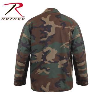 Camo Tactical BDU Jacket/Shirt- Military-Inspired Twill Combat Jacket/Shirt