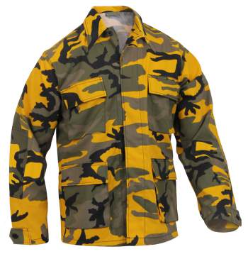 Fun Camo Colors - BDU Jacket/Shirt- Military-Inspired Twill Combat Jacket/Shirt