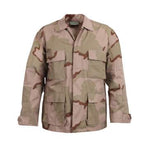 Camo Tactical BDU Jacket/Shirt- Military-Inspired Twill Combat Jacket/Shirt