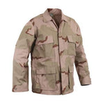Camo Tactical BDU Jacket/Shirt- Military-Inspired Twill Combat Jacket/Shirt