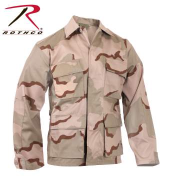 Camo Tactical BDU Jacket/Shirt- Military-Inspired Twill Combat Jacket/Shirt