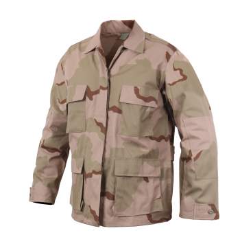 Camo Tactical BDU Jacket/Shirt- Military-Inspired Twill Combat Jacket/Shirt