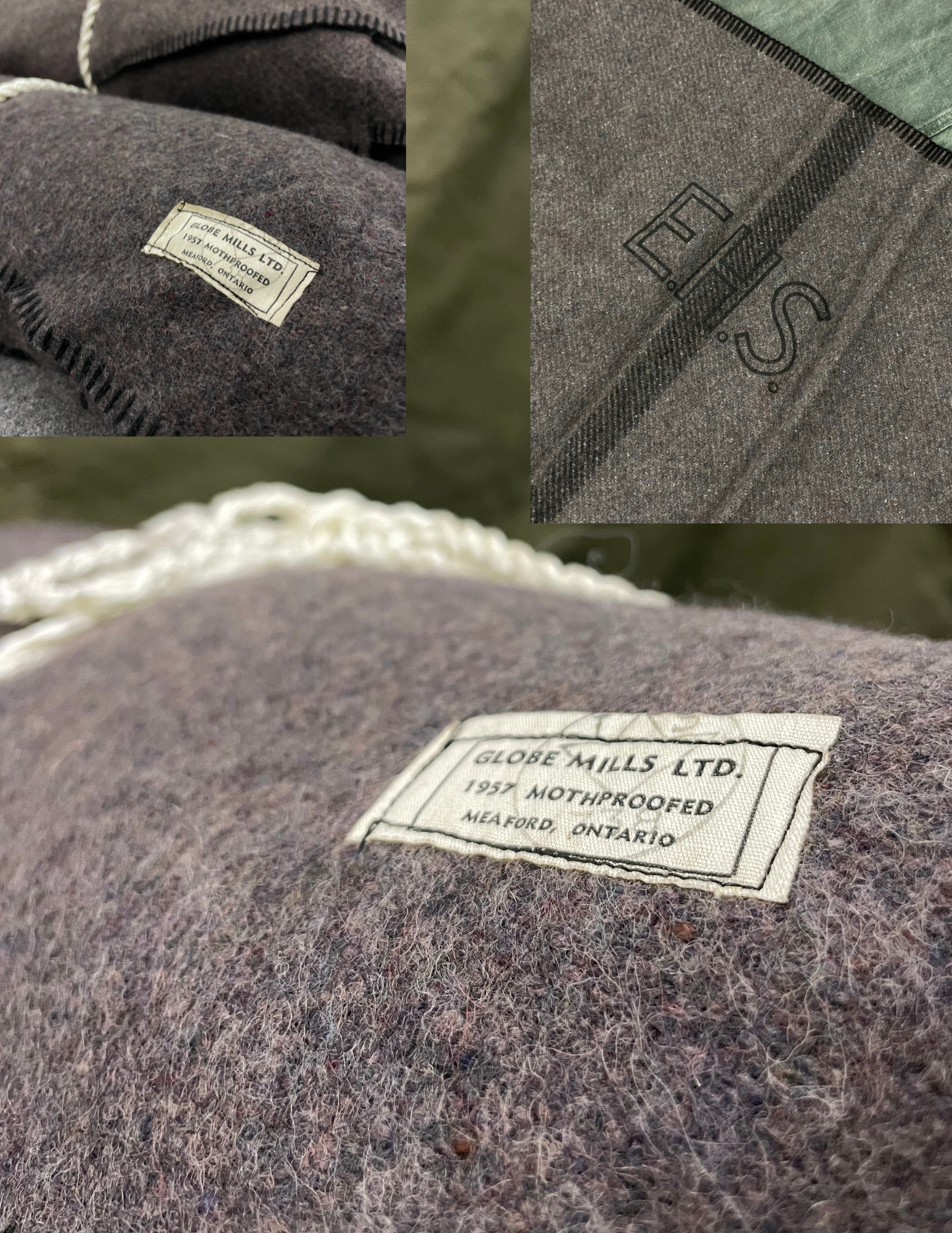 Authentic Canadian Civil Defense Wool Blanket