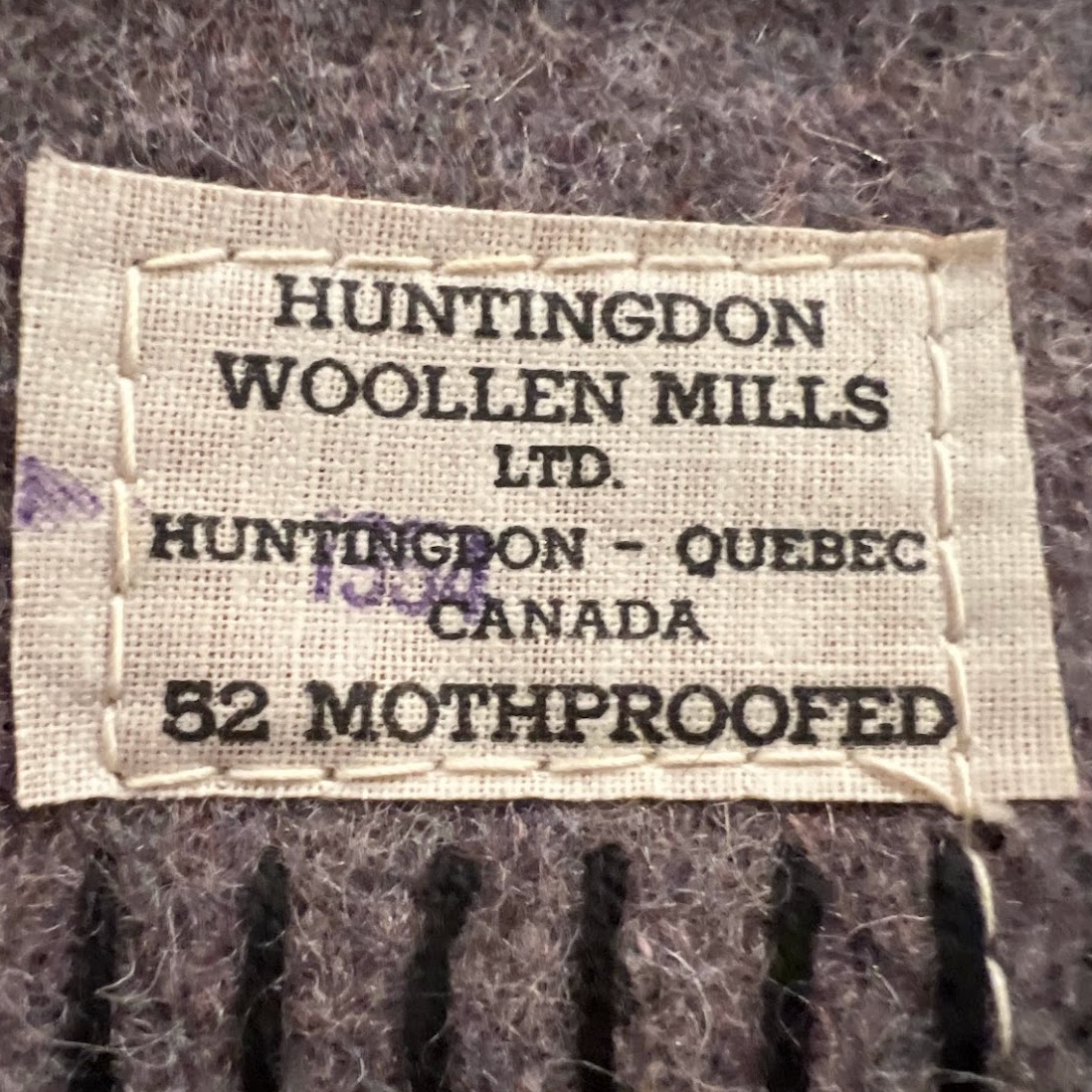 Authentic Canadian Civil Defense Wool Blanket 