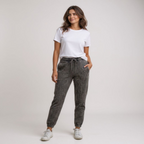Fleece Mineral Wash Sweatpants Joggers Black