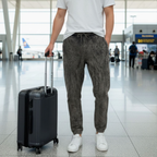 Fleece Mineral Wash Sweatpants Joggers Black