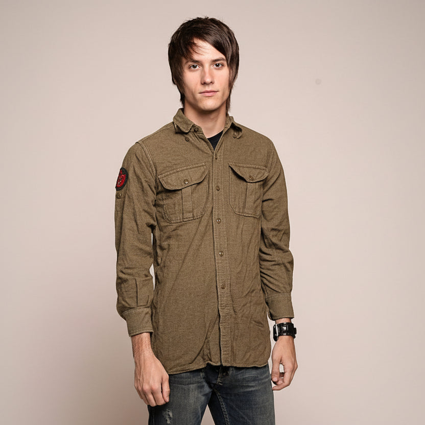 Canadian Forces Wool Field Shirt / Olive Brown / Issued