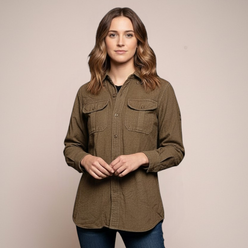 Canadian Forces Wool Field Shirt / Olive Brown / Issued