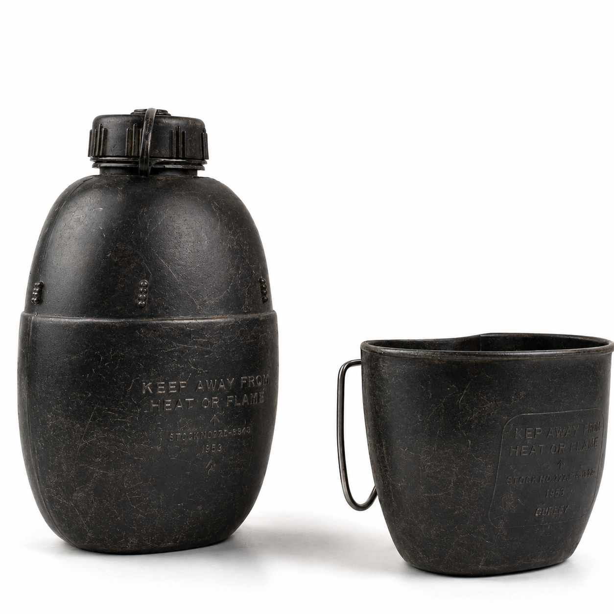 British Military P58 Water Bottle Canteen V2 - cup extra