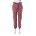 Fleece Mineral Wash Sweatpants Joggers Crimson Red