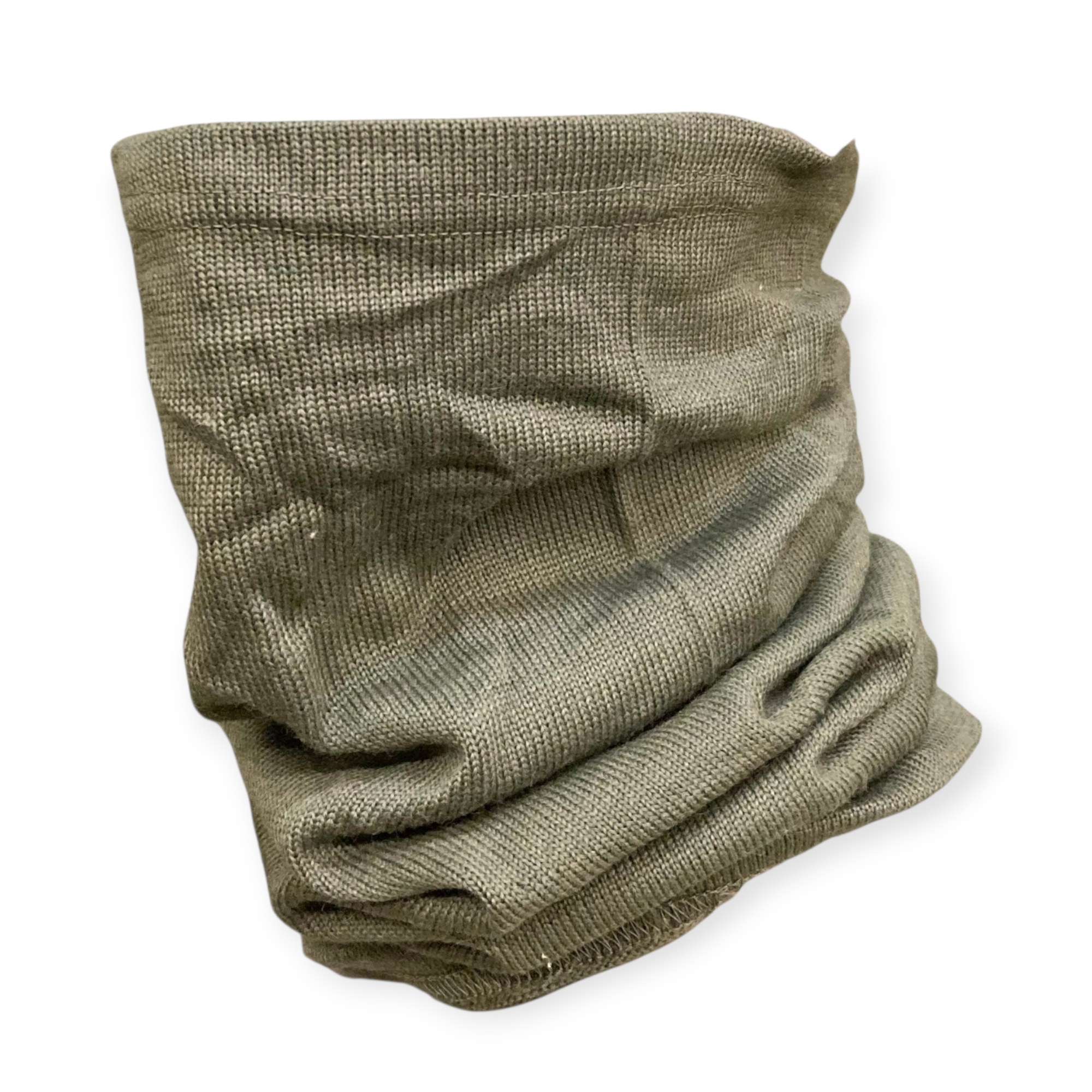 East German Military Neck Gaiter Tube Scarf / Warm Gray