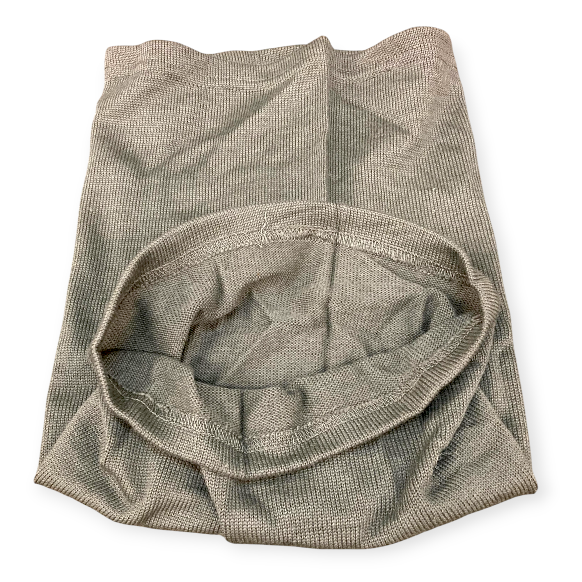 East German Military Neck Gaiter Tube Scarf / Warm Gray