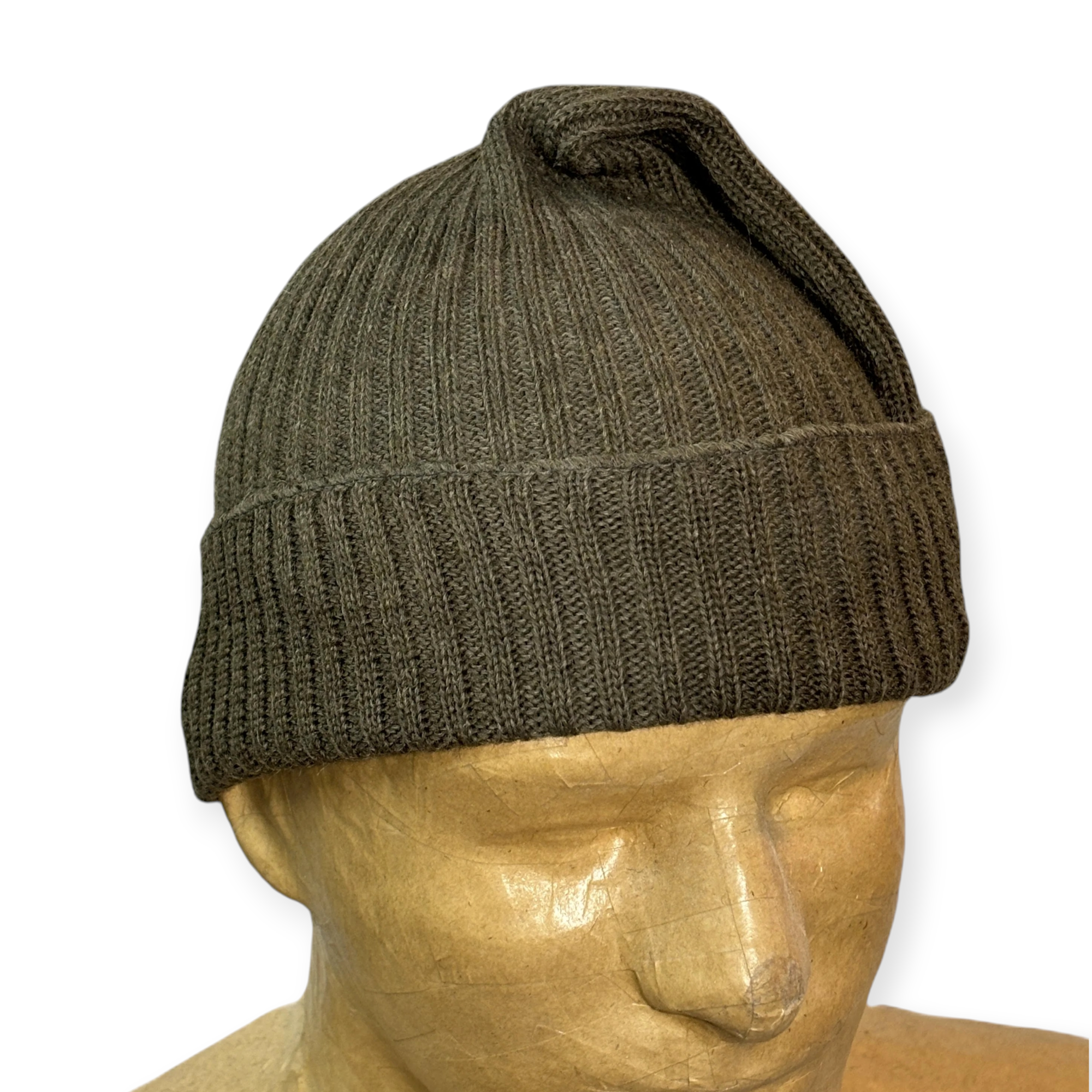 European French Military Knit Neck Gaiter Tube Scarf / Dark Brown