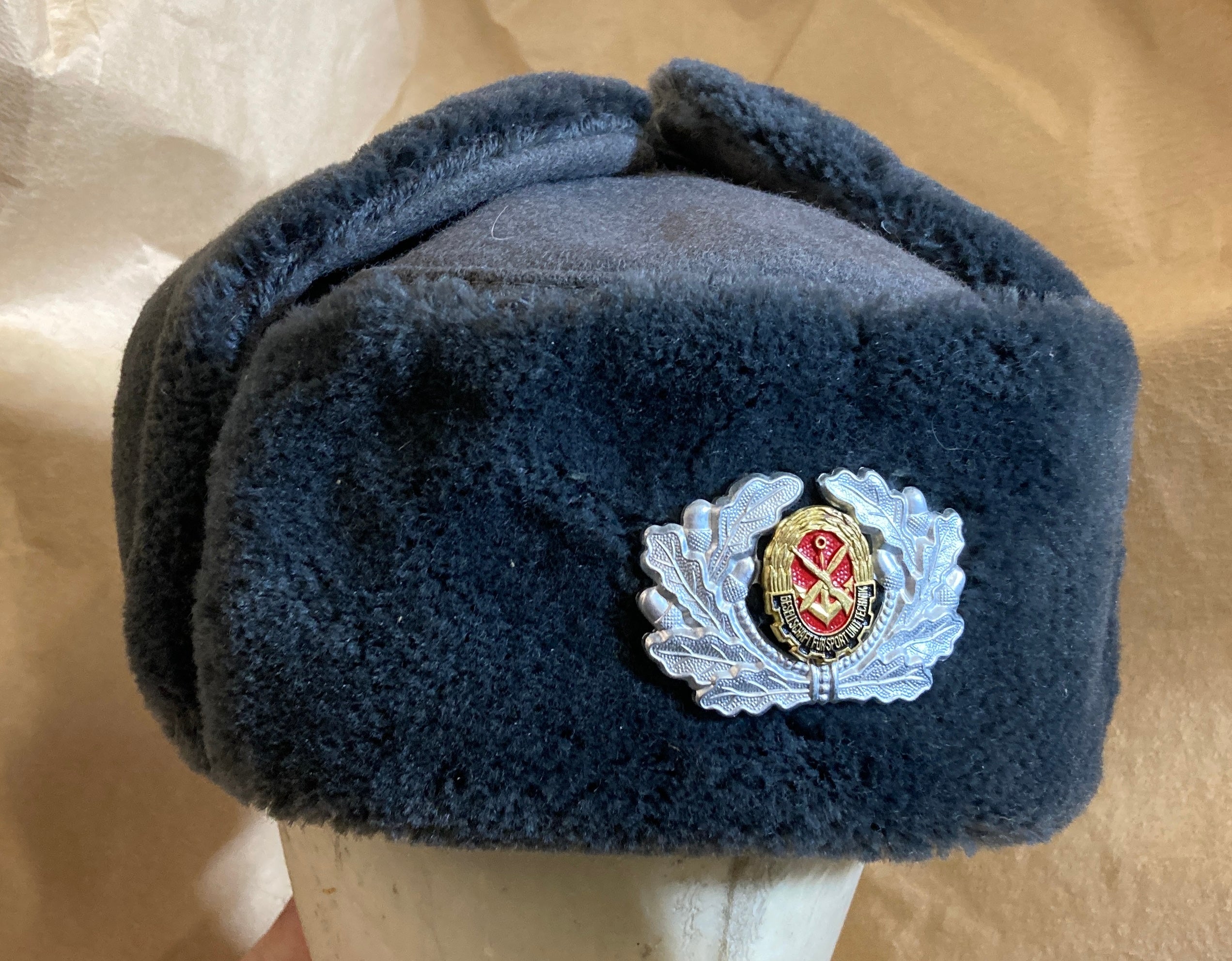 East German Sport and Technology Association GST Winter Cap with Flaps