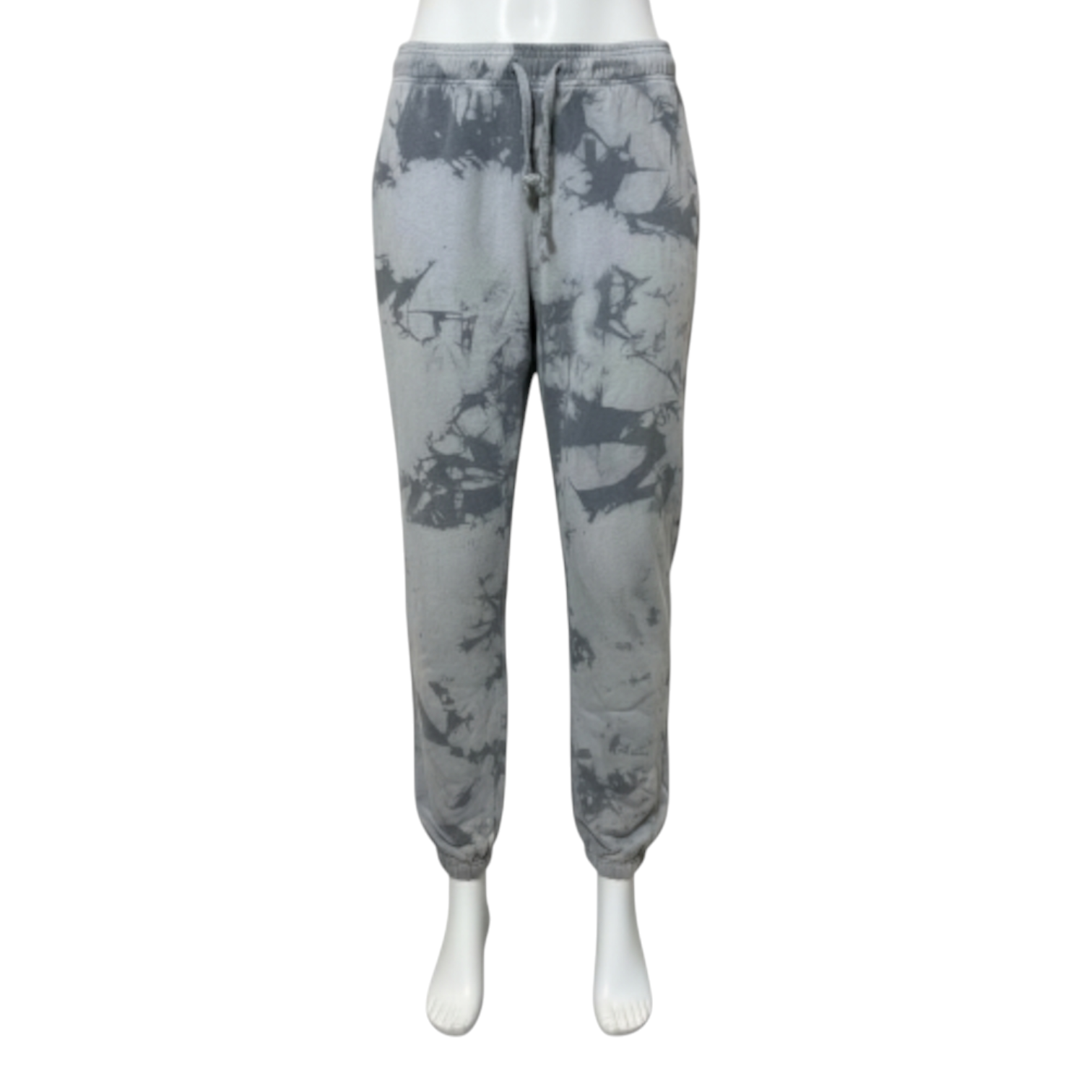 Fleece Sweatpants Joggers Hail Grey Crush Tie-Dye