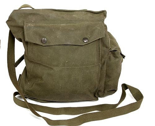 P64 Gas Mask Carrier Green Canadian Cold War Era